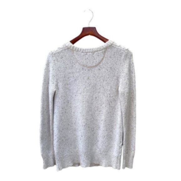 Roots Canada Cream Cable Knit Long Sleeve Crew Neck Sweater Size Med - Picture 7 of 7